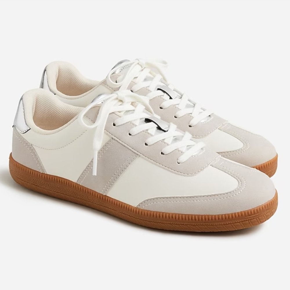 J.Crew field sneakers in metallic
